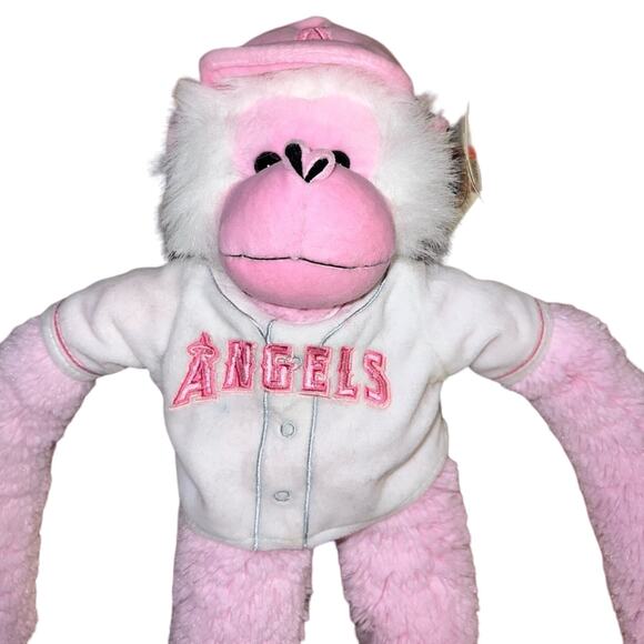 MLB official Angels Rally Monkey Plush Pink NWT Rare Collectible - Picture 5 of 10